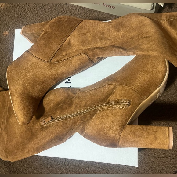 Chestnut thigh high boots, size 7 - Picture 6 of 8